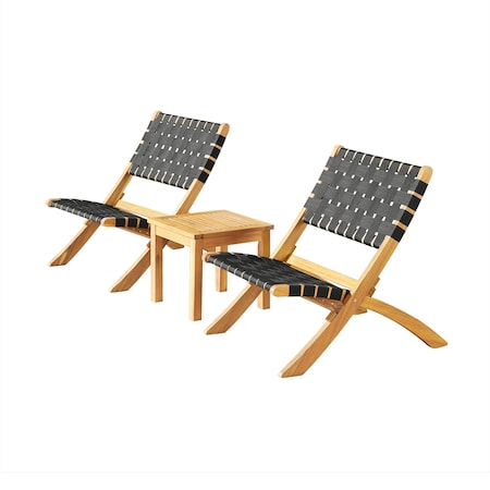 Alaterre Furniture Barre 3-Piece Outdoor Bistro Set with Two Chairs and 14"H Table ANBA01ANO